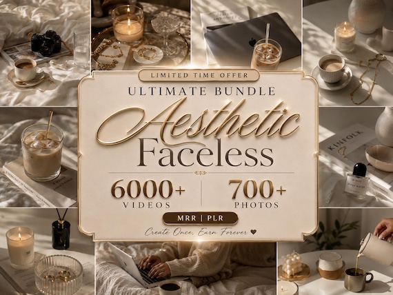 Faceless Reels Bundle | Aesthetic Videos for Instagram TikTok YouTube Shorts | Faceless Marketing | PLR MRR Resell Rights | Instant Download