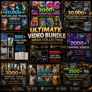 100,000+ Viral Reels Bundle | Faceless Content | AI Animated Videos | TikTok Instagram YouTube Shorts Pack PLR MRR image 3