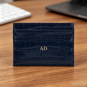 Multi Slot Crocodile Card Holder, Slim Minimalist Wallet, Retro Alligator Card Sleeve, Compact Pocket Purse,Large Capacity PU Card Case,Gift