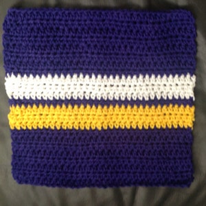 Minnesota Viking crocheted dish cloth