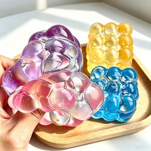 Maltose Würfel Squishy Spielzeug, Stressabbau Squeeze Cube, Langsam ansteigendes Fidget Spielzeug, Angst Relief Sensorisches Spielzeug, Weiches Stretch Dekompression Spielzeug