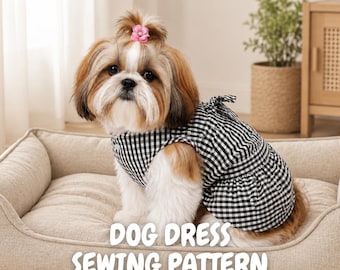 Dog Dress Sewing Pattern | Small Puppy Clothes PDF XS–L Printable Template