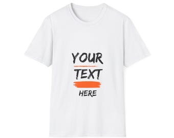Customizable Brush Script Text T-Shirt | Personalized Text Tee