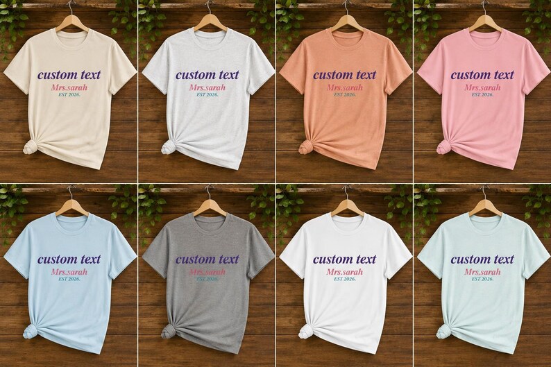 Custom Text T-Shirt, Personalized Name Shirt, Add Your Own Text (Made to Order) image 3