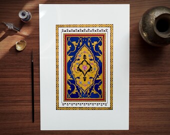 GÜL TEZHIP - Floral Illumination inspired by Turkish Manuscripts / Gouache & Gold Watercolor