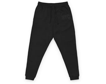 Pantaloni da jogging unisex in pile HTG District® V.I.T.™ (ricamati)