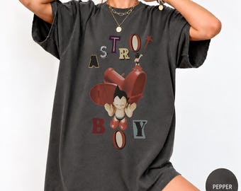 Astro Boy Graphic Comfort Colors® Shirt, Y2K Cute Aesthetic Tee, Retro Style Fan Gift