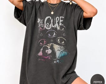 The Cure Comfort Colors® Shirt, Robert Smith Graphic Tee, 80s 90s Post Punk Band Top