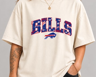T-shirt vintage Buffalo Football Comfort Colors, T-shirt Buffalo Bills pour les jours de match, T-shirt rétro pour les fans de football, Cadeau idéal pour les supporters des Bills le dimanche.