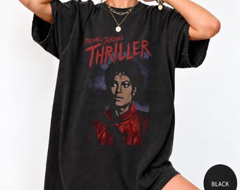 T-shirt vintage Thriller Graphic Comfort Colors®, manches courtes imprimées, cadeau idéal pour les fans de musique classique