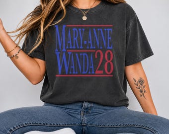 Camiseta Mary Anne y Wanda Comfort Colors®, camiseta gráfica de música country, diseño tipográfico vintage