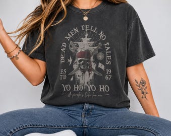 T-shirt vintage Dead Men Tell No Tales Comfort Colors®, édition limitée 1967, cadeau idéal pour les fans de croisières pirates