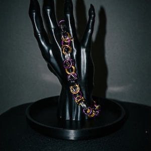 Non-Binary Pride Chainmail Bracelet
