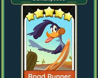 1 x Set Road Runner 21 Monopoly Go adesivo 5 stelle