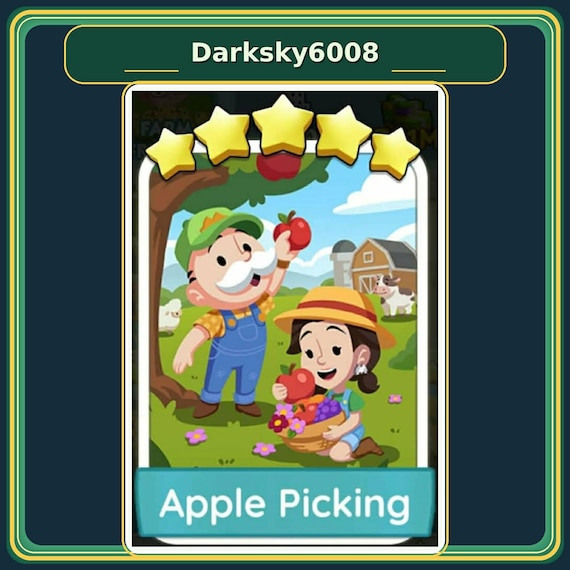Monopoly_GO! Happy Harvest Album 5 Star Apple Picking  (Set-15) Instant Delivery