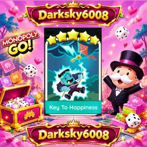 1 x Key to Happiness set 20 monopoly go sticker 5 star