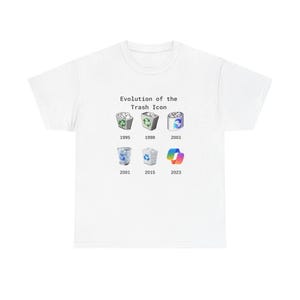 T-shirt con icona "Trash" in stile retrò, regalo divertente per supporto IT e amministratori di sistema.
