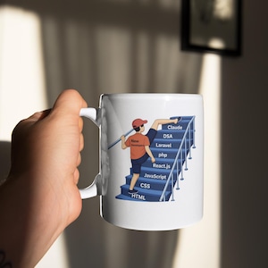 Funny Developer Mug, Claude AI Joke, Programmer Gift, Software Engineer Cup
