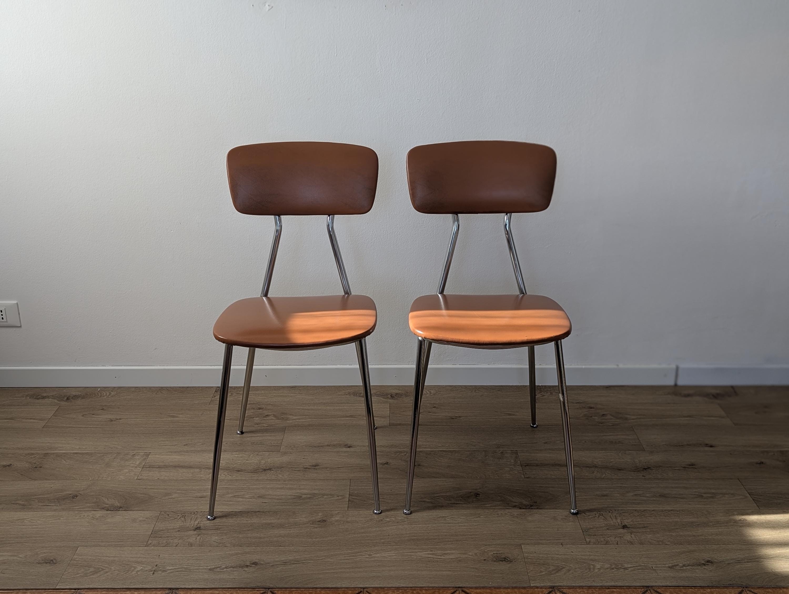 Leather chrome chair - Etsy 日本