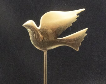 Bronze Dove, Minimalist Art Bird Sculpture, Bird of Peace Home/Office Decor Brass Dove, Modern Sculpture Metal Bird Figurine, Bird Art Decor
