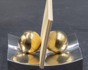 Architectural Business Card Holder, Aluminium and Bronze Desk Picture Display Stand, Office Organizer and Accessories