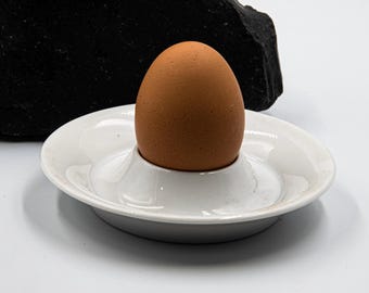 AK Kaiser White Porcelain Egg Cup, Vintage German Egg Plate Holder, Breakfast Egg Cup, Easter Egg Display Stand, Kitchen Decor