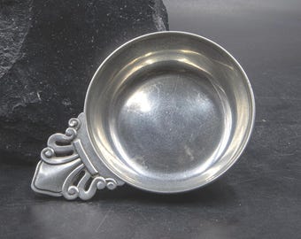 French Vintage Pewter Bowl, Wine Tasting Cup, Sommeliers Tasse Vin, Les Etains De France Collectible