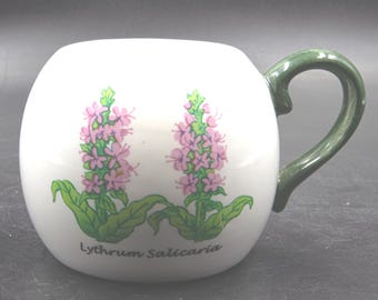 Tazza da tè Bester di Agatha, grande tazza bianca con decorazione floreale rosa