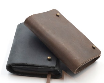 Leather Business CardHolder, Genuine Leather Card Case, Black or Brown Leather Business Card Organizer, Credit CardHolder Gift for Him/Her