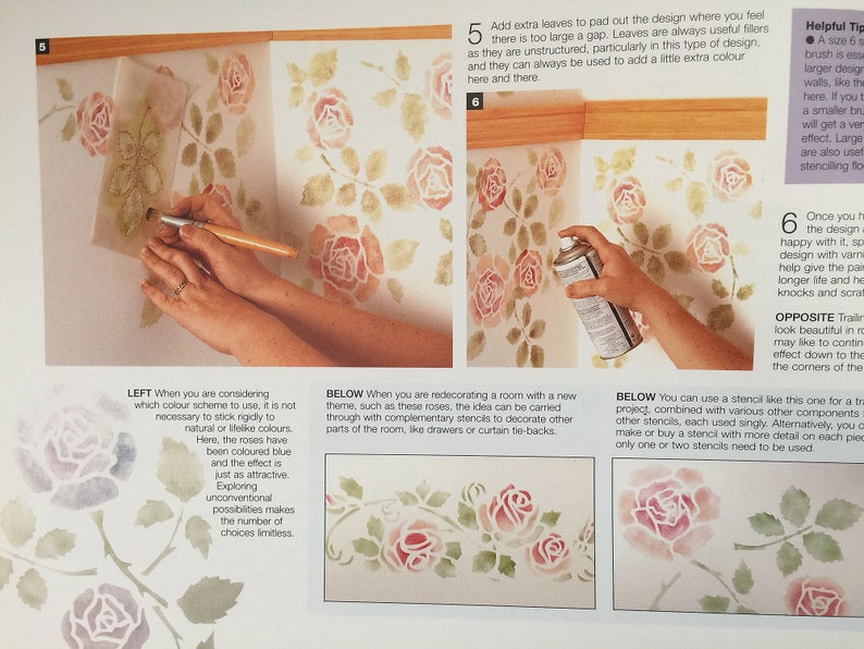 Vintage Book for Stencilling, Step-by-step Instructions, Make Easy ...