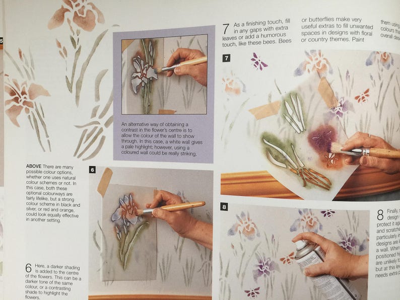 Vintage Book for Stencilling, Step-by-step Instructions, Make Easy ...