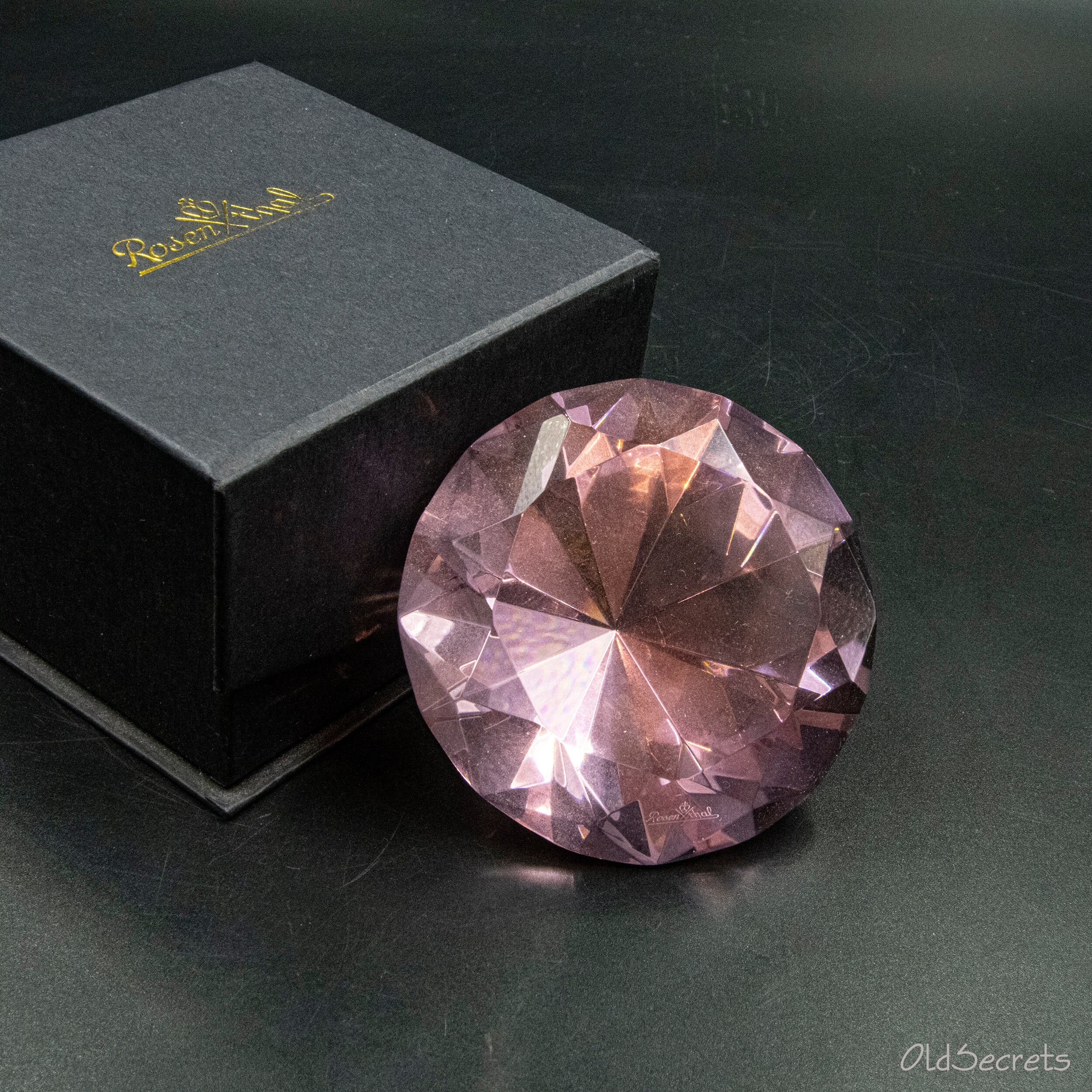 Original Rosenthal Crystal Diamond Large Paperweight - Etsy New Zealand