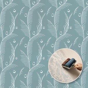 Art Deco Feather Patterned Paint Roller Set for Walls & Furniture, DIY Home Decor