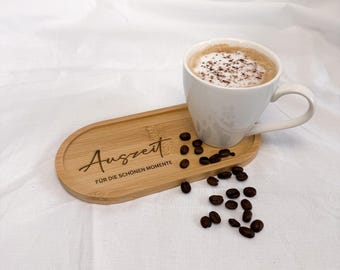 Plateau de service personnalisé en bambou | Plateau en bois gravé | Plateau décoratif | Porte-gobelet | Organisateur de salle de bain | Cadeau
