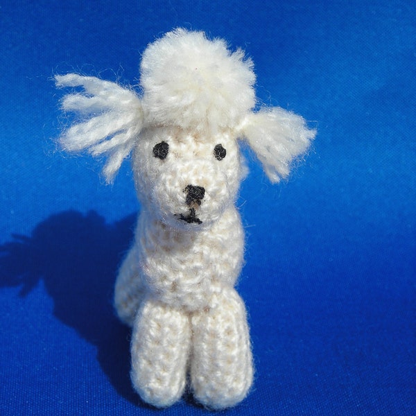 Ambers Vintage Handmade Micro Mini Crocheted PoodleDog Stuffed Animal Collectible Crochet