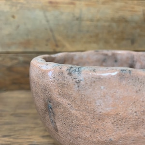 Handmade pottery raku tea bowl, hand built pinchpot  cup