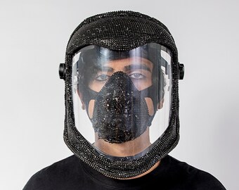 Black Crystal "Welders" Facemask - Cosmo And Donato