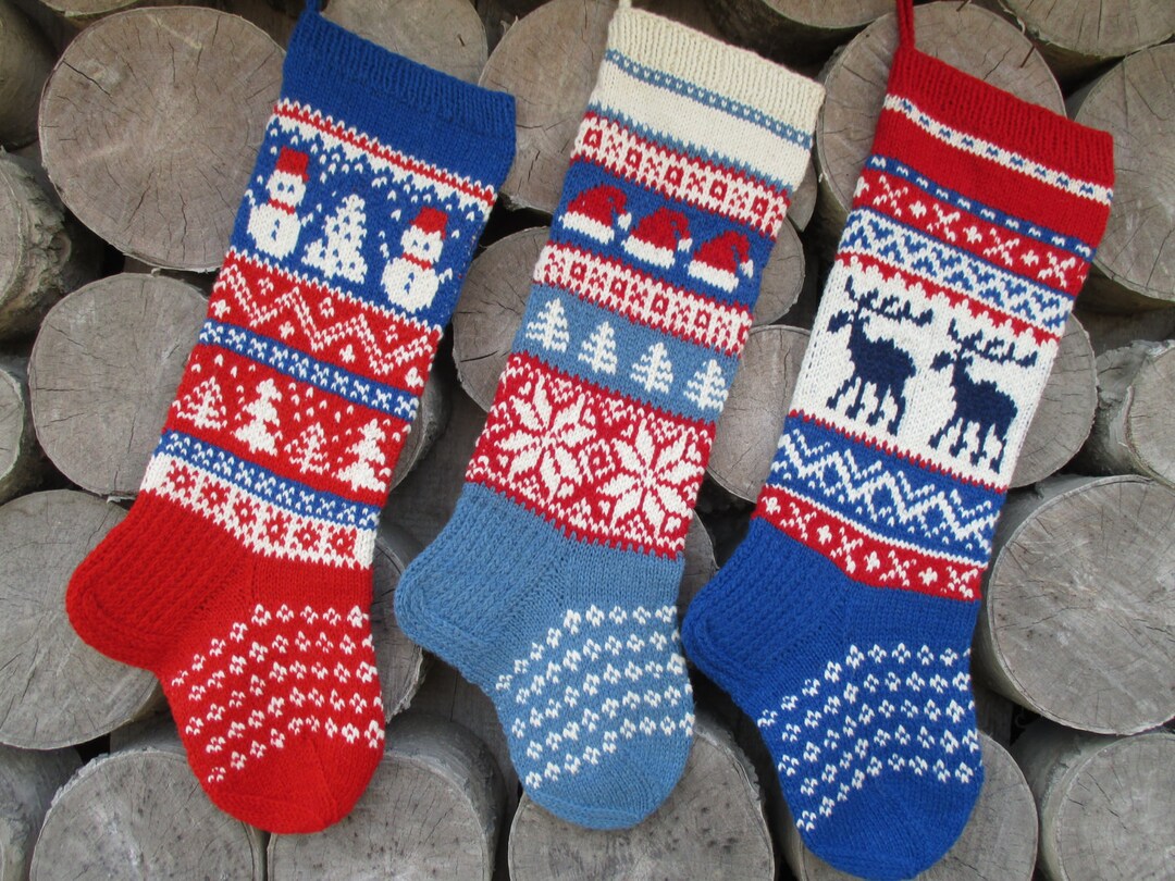 FOR 2023 ONLY 2426 Knit Christmas Stockings Etsy