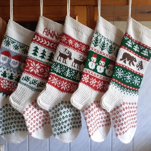 Hand Knit Christmas Stockings