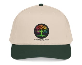 Healing in Color Baseball Cap, Rainbow Tree of Life Hat, Mental Health Awareness Gift, Colorful Graphic Trucker Hat, Aesthetic Nature Cap