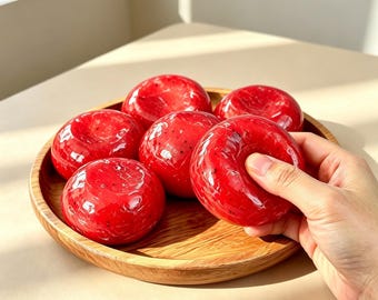 Handmade Vaseline Watermelon Slush Squishy,Soft Squeeze Toy,Stress Relief Fidget Toy,Cute Kawaii Decompression Toy