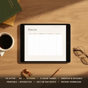 Language Learning Planner, Vocabulary Tracker, Study Journal (Digital PDF)