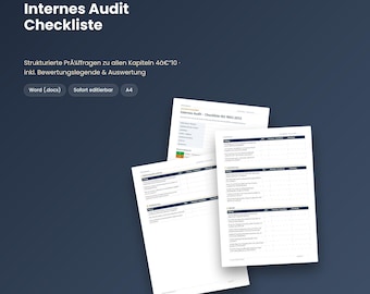 ISO 9001 Internal Audit Checklist