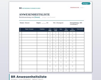 Attendance list