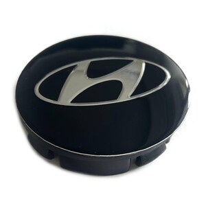 4 items 60mm / 55mm Hyundai wheel center hub caps covers Chrome Logo 2.36 inch