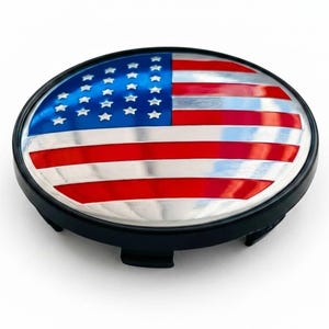 4 pièces 60 mm/51 mm Drapeau des États-Unis d'Amérique enjoliveurs de moyeu de roue chromés Couvre-jantes en alliage 2,36 pouces