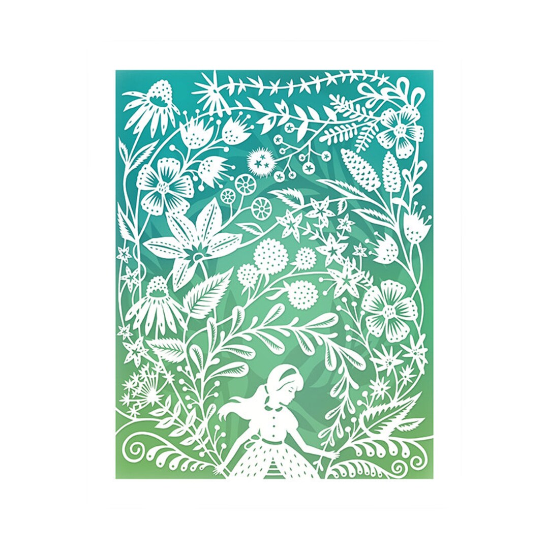 8x10 Print - Secret Garden - Original Papercut Illustration - Etsy