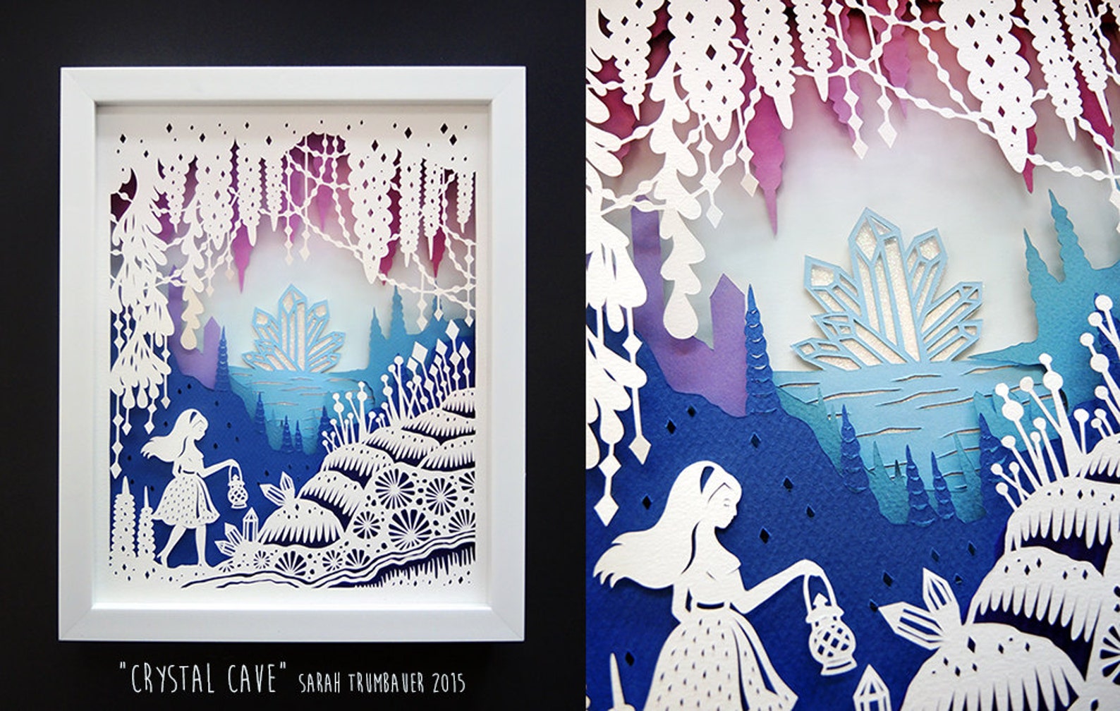 Crystal Cave 5x7 Print Handembellished Fine Art Print Etsy