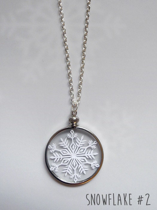Snowflake Necklace Paper Cut Jewelry Handcut Paper in - Etsy UK