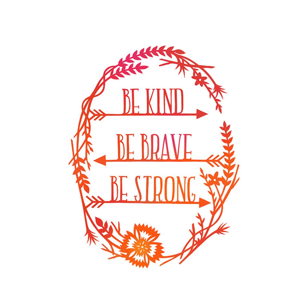 Be Brave - Print of Original Papercut Illustration - 5x7 Inspirational ...